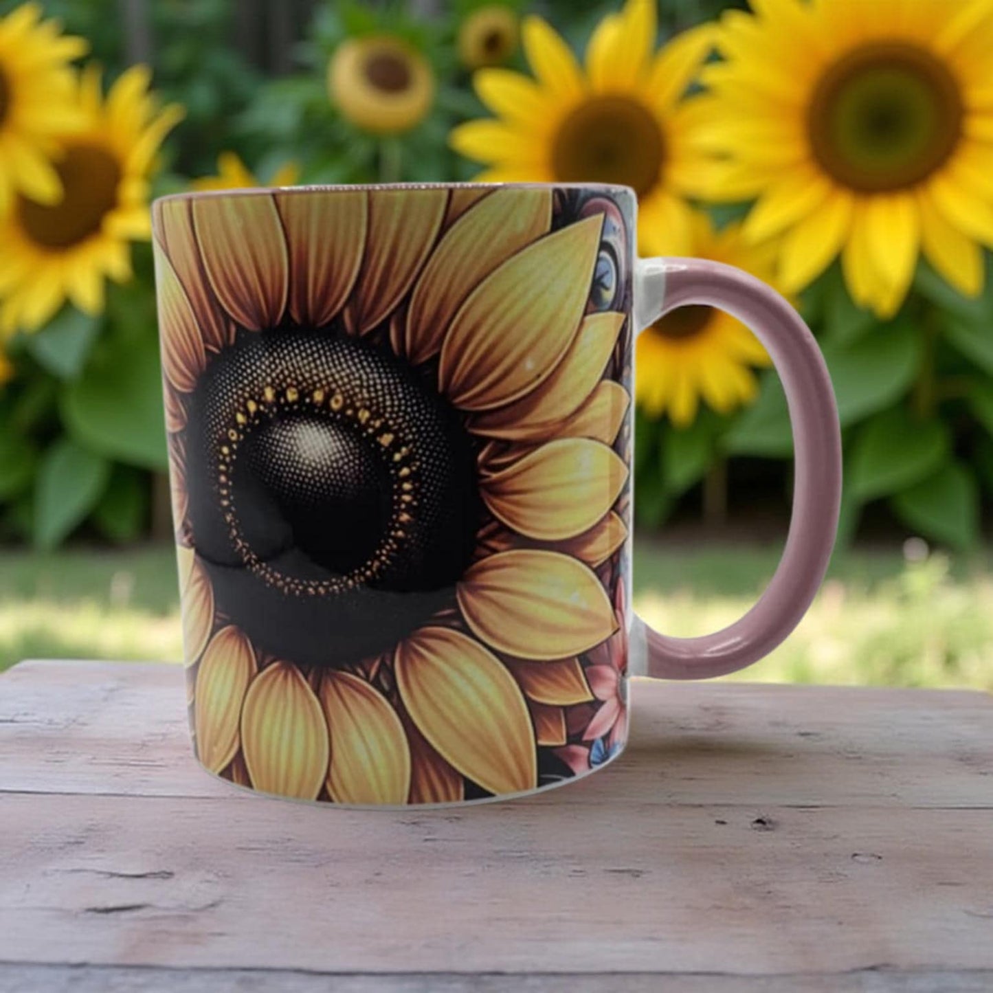 Sunflower and butterflies