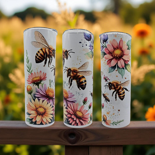 Bees and beautiful flowers