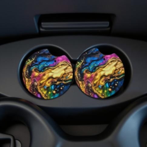 Blue and Gold Alcohol Ink