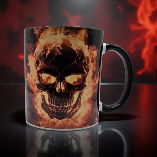Skull on fire