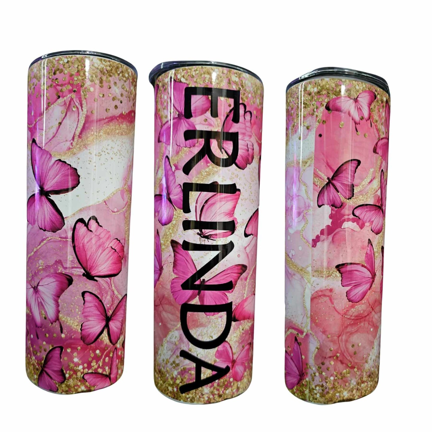 Gold and Pink Butterflies