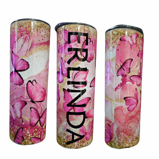 Gold and Pink Butterflies
