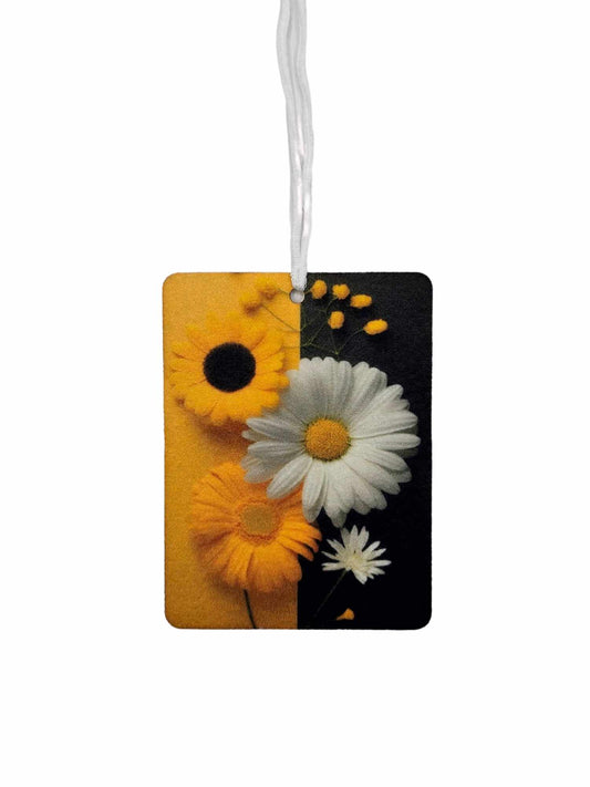 Black, White and Yellow flowers