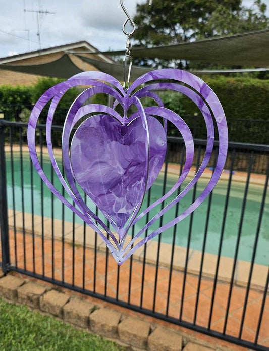 Lilac Marble Heart