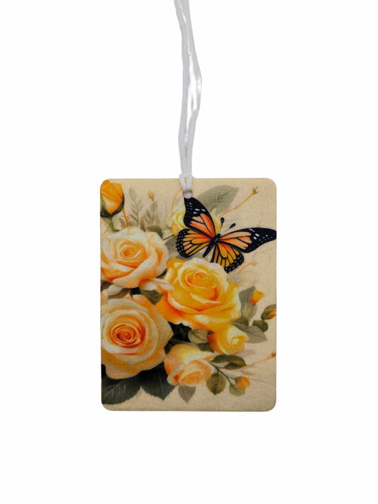 Yellow Roses and butterfly