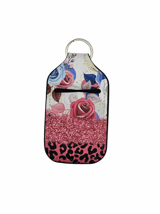 Pink Floral Glitter and Leopard Print