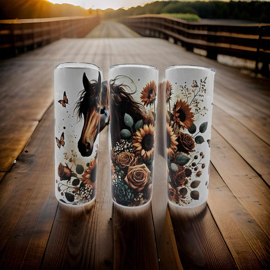 Boho floral and horse