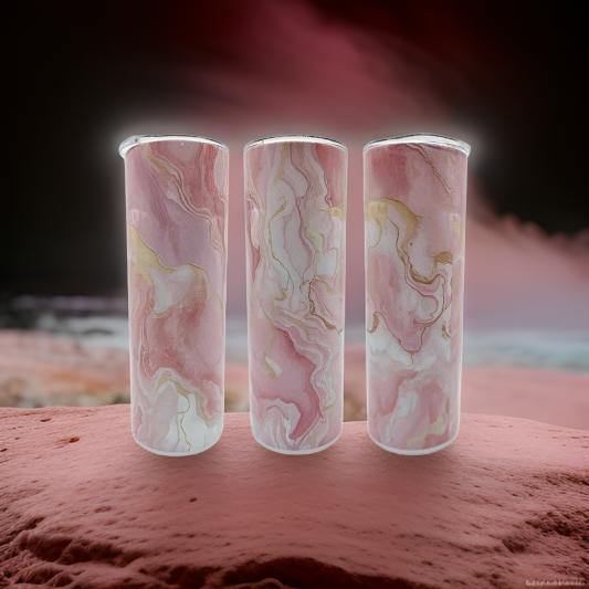Light Pink and Gold Marble