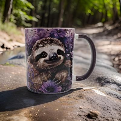 Sloth with Purple Floral