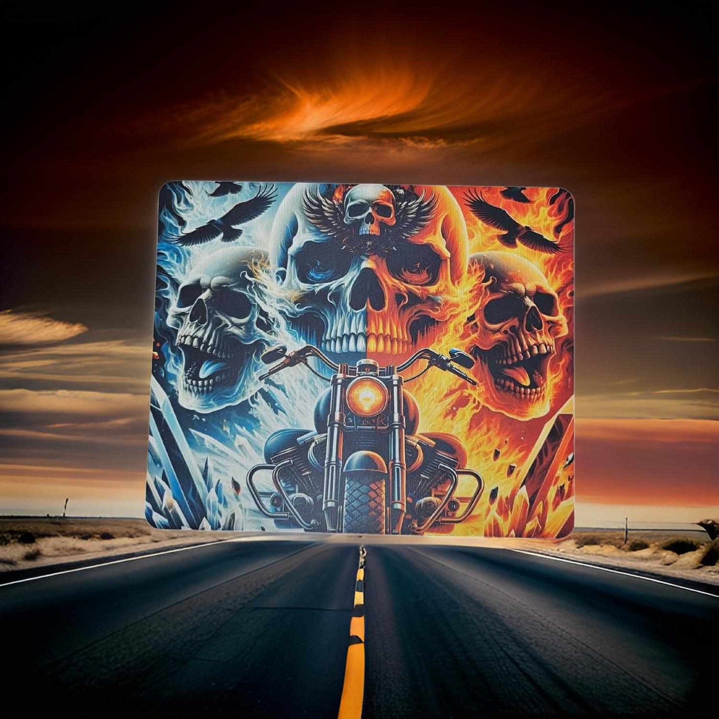 Fire and Ice skulls