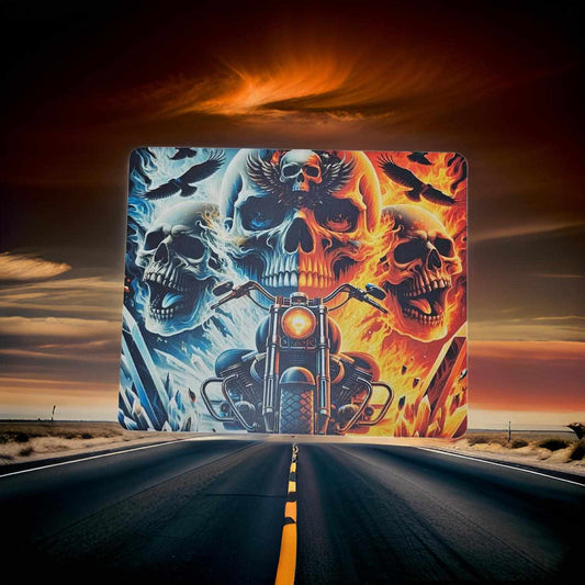 Fire and Ice skulls