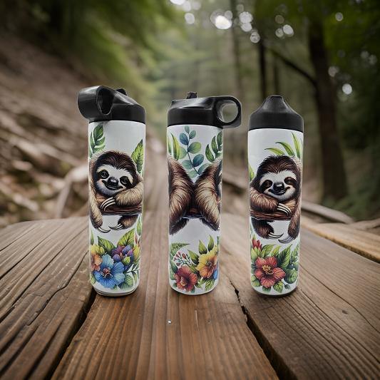 Sloths hanging in a tree