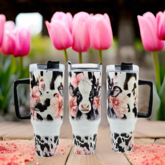 Cow with Pink Floral