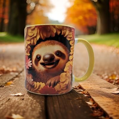 Yellow Floral and sloth