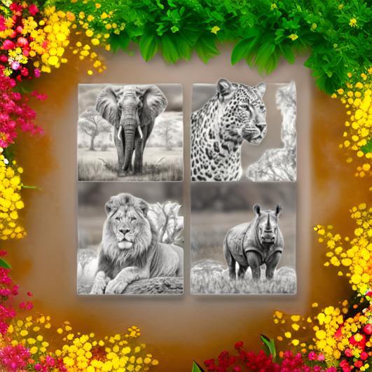 Sketched Safari Animals