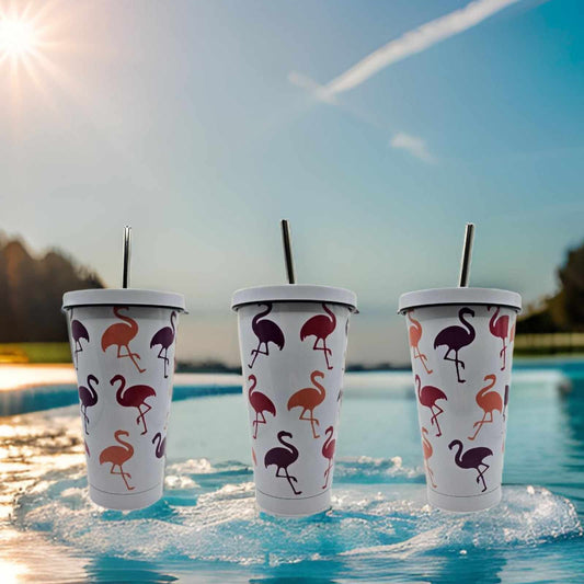 Pink and Purple Flamingos
