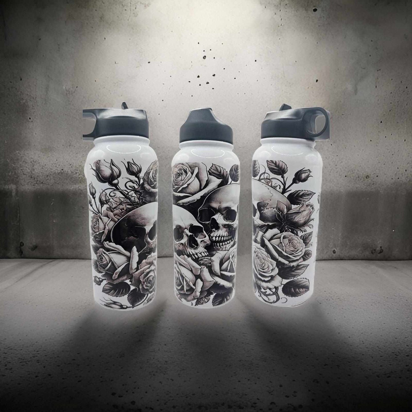 Floral and skulls