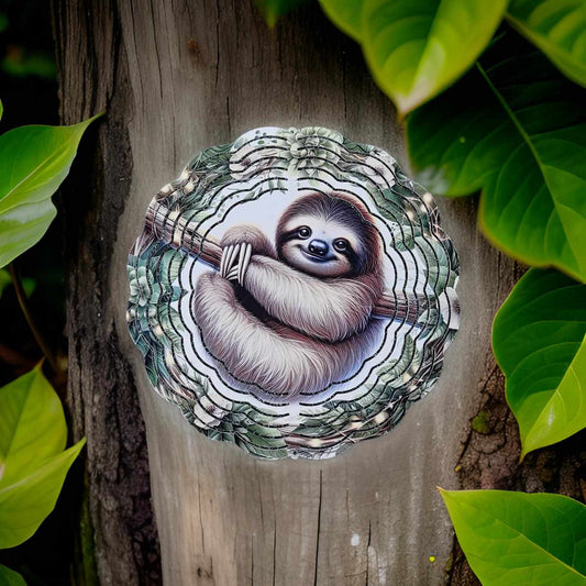 Green floral and Sloth