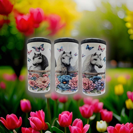 3 Horses in the garden