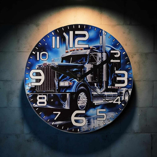 Blue semi truck