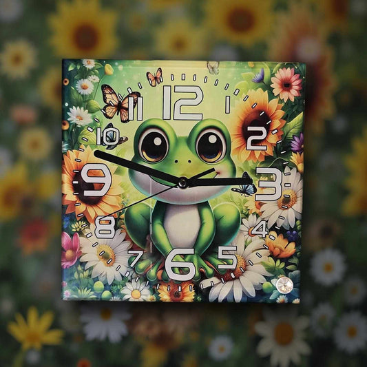 Cute green frog