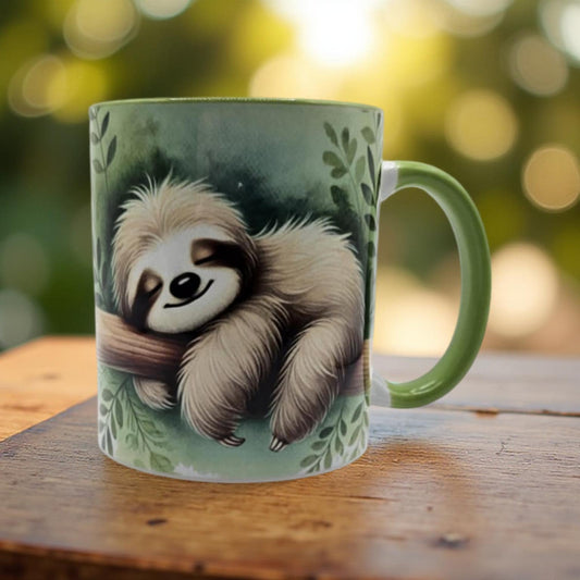 Cute sloth hanging in a tree
