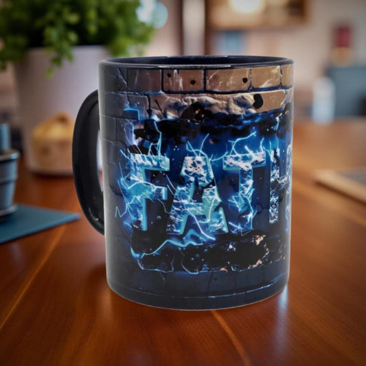 Electric Blue lightening break wall - FATHER