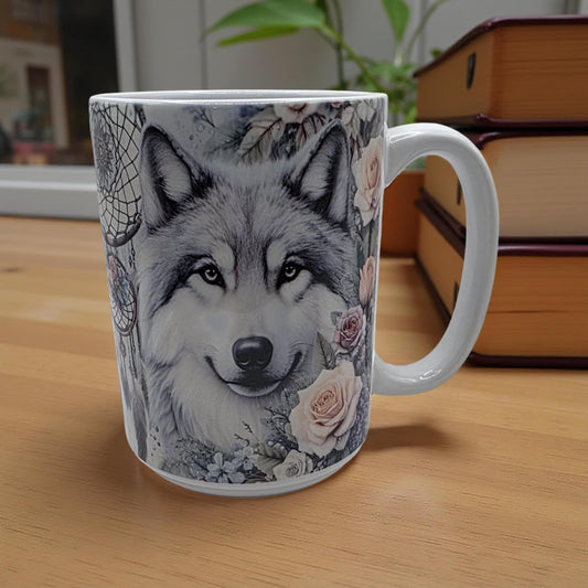 Wolf & dream catcher