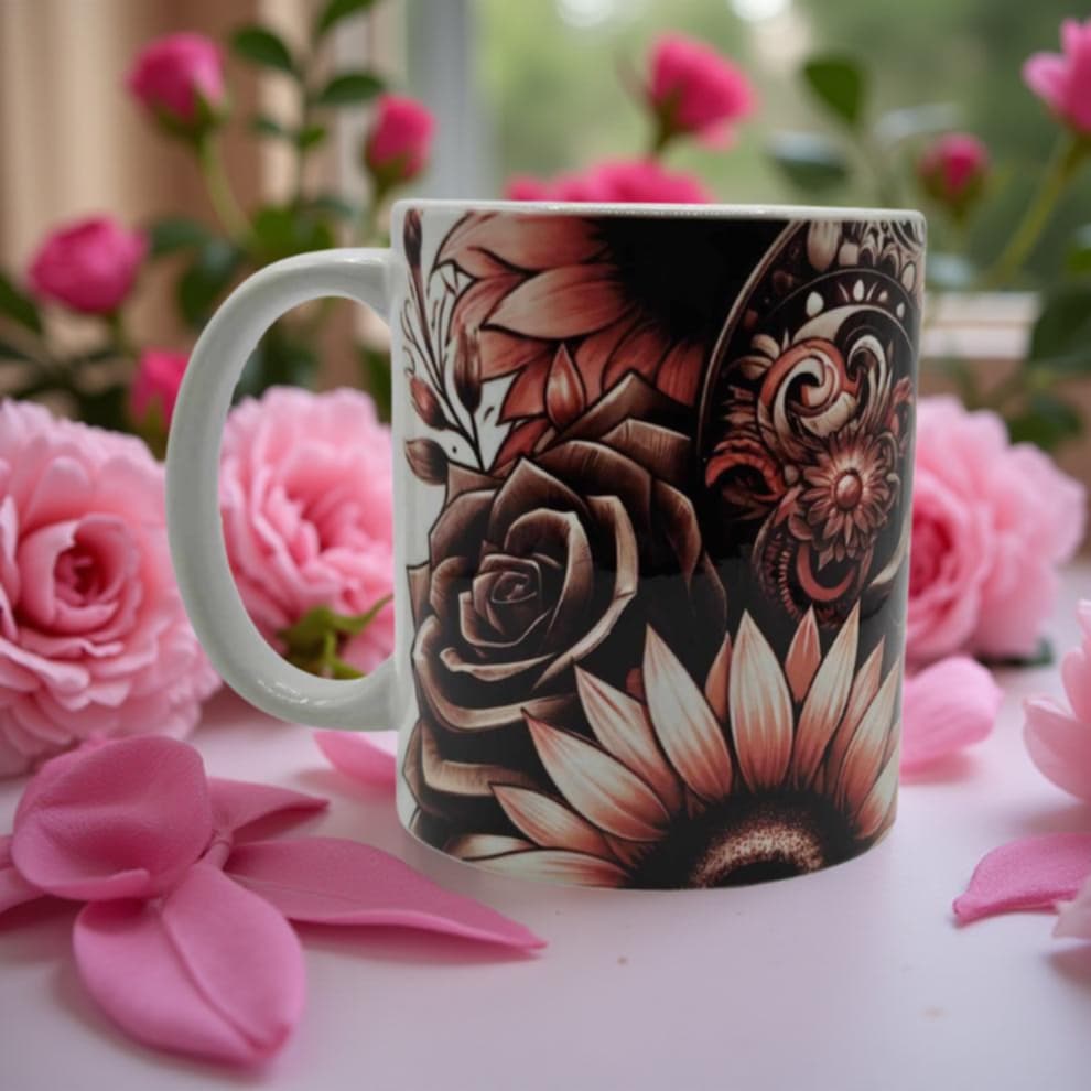 Skull and floral