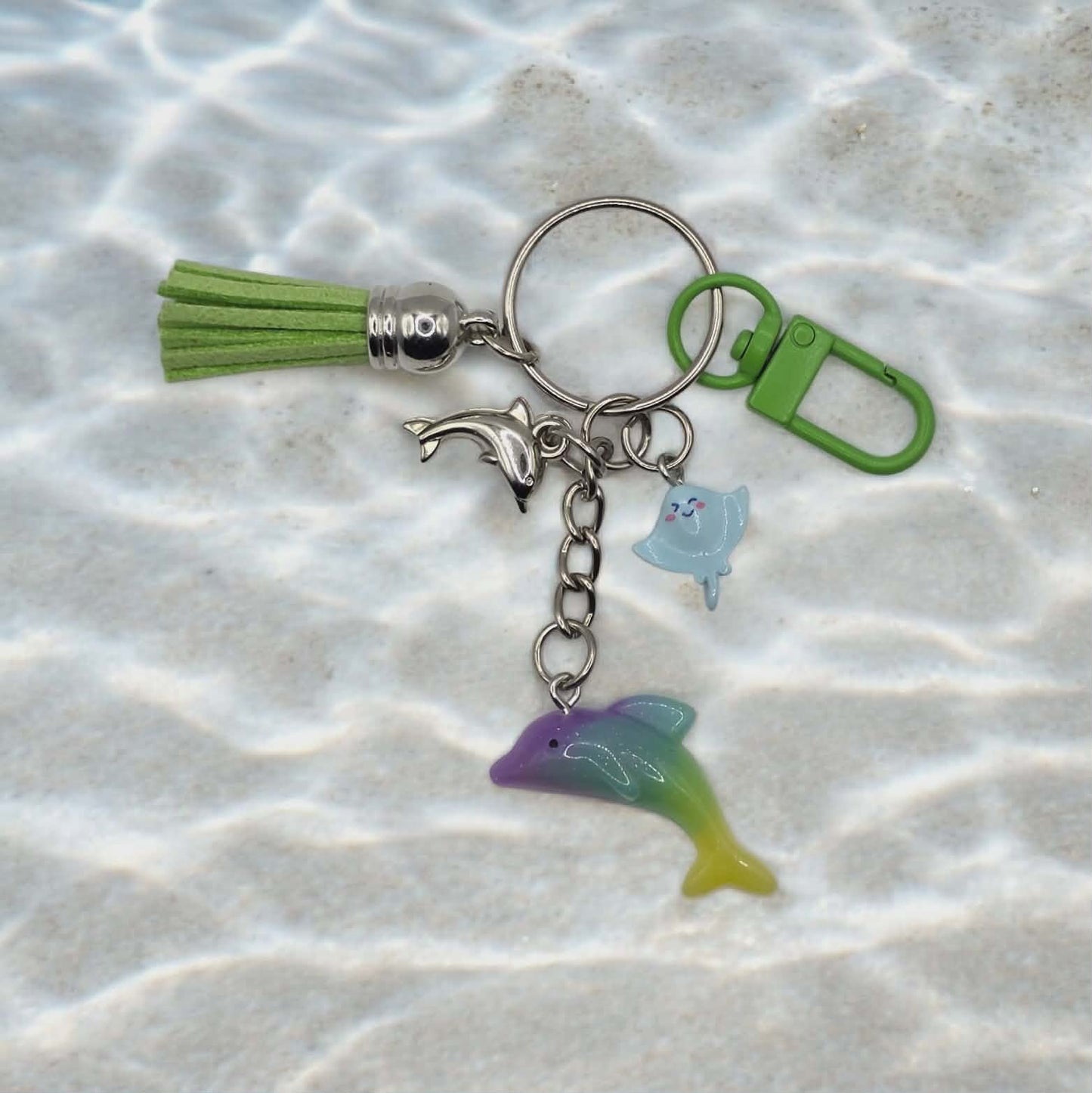 Dolphin with Sea & Dolphin Charm