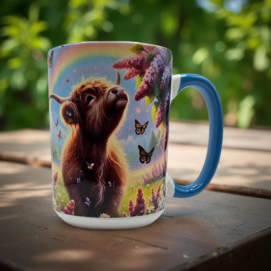 Highland Cow in the Beautiful Summertime