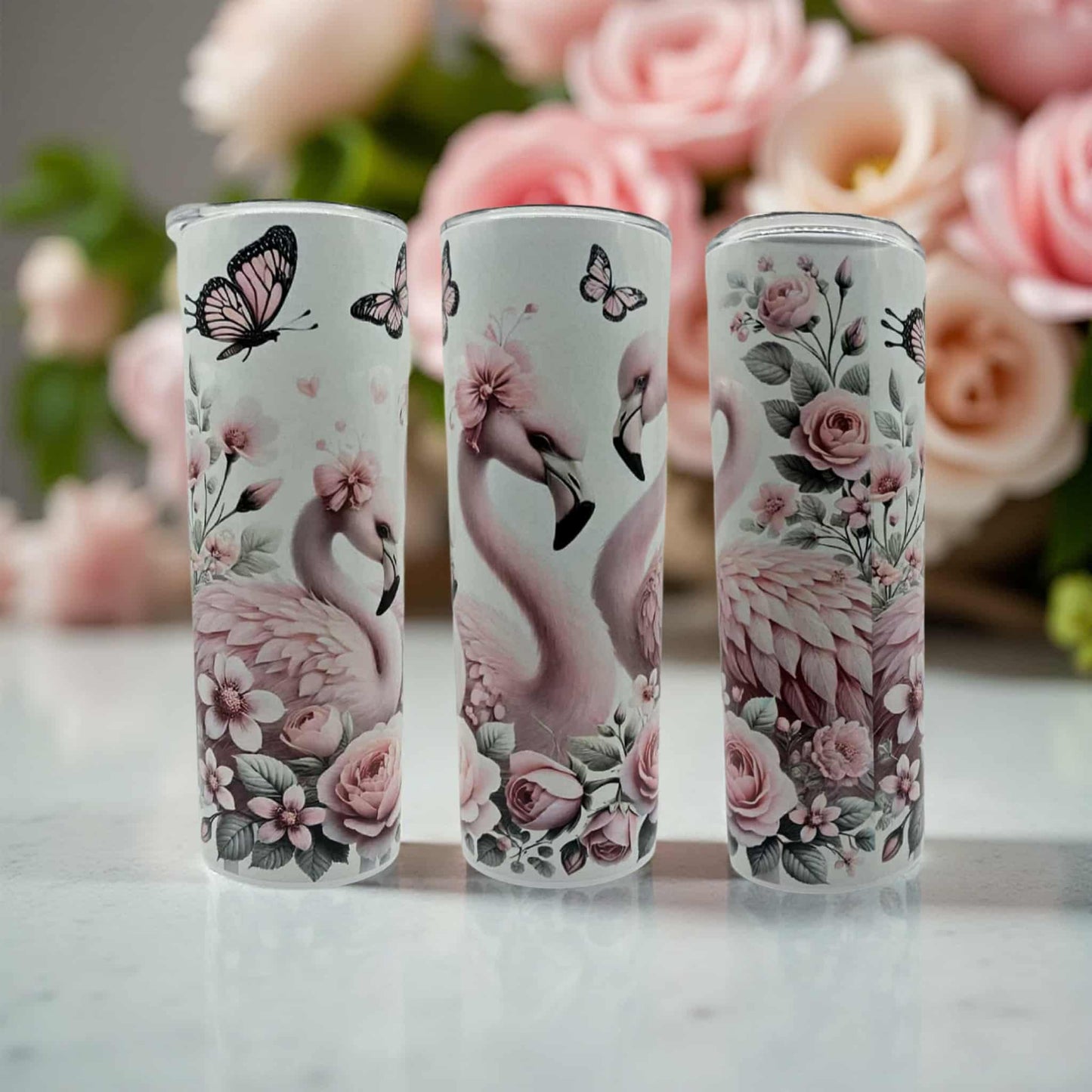 Flamingos and Floral
