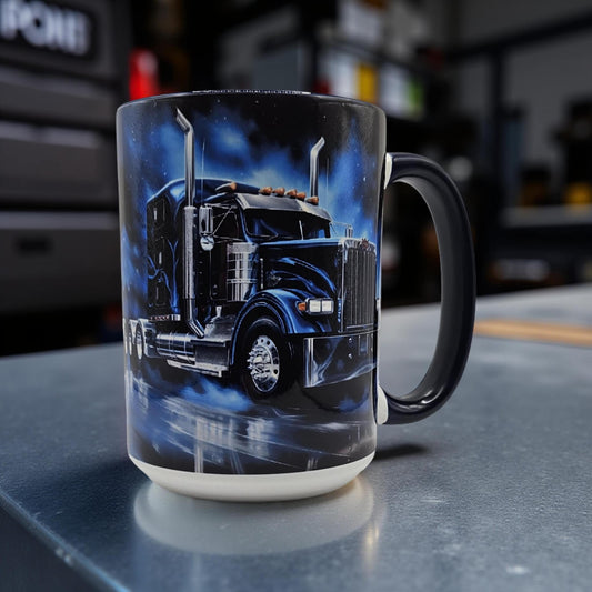 Blue Semi Truck