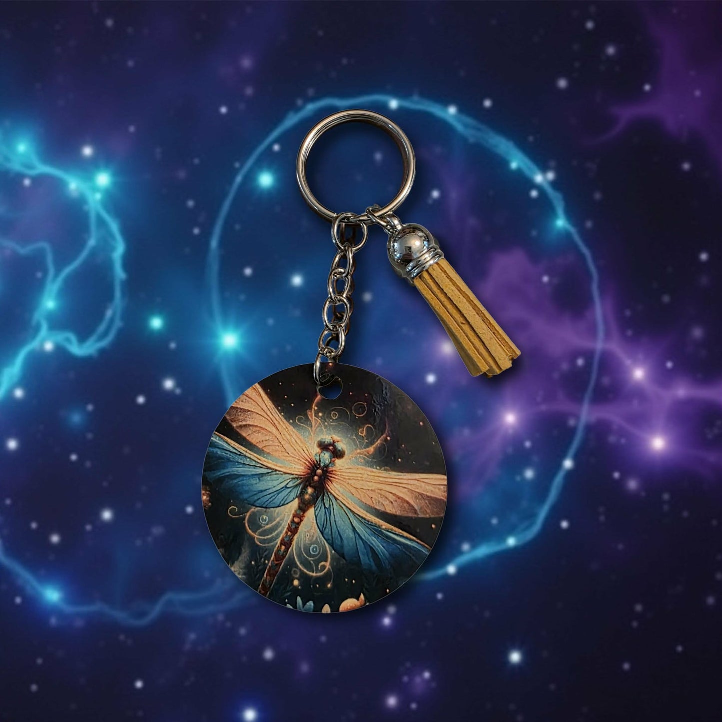 Gold and blue dragonfly