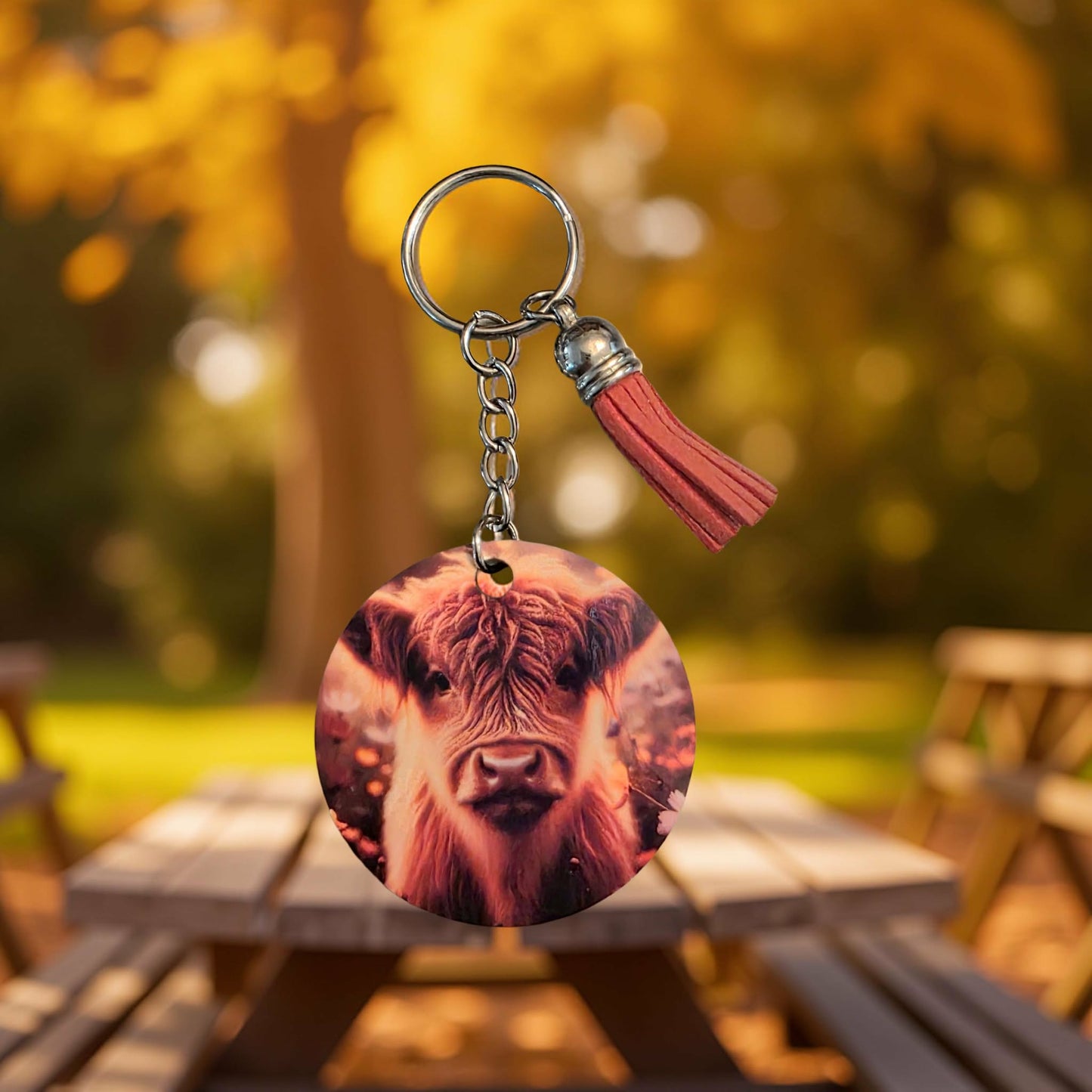 Baby Highland Cow in field