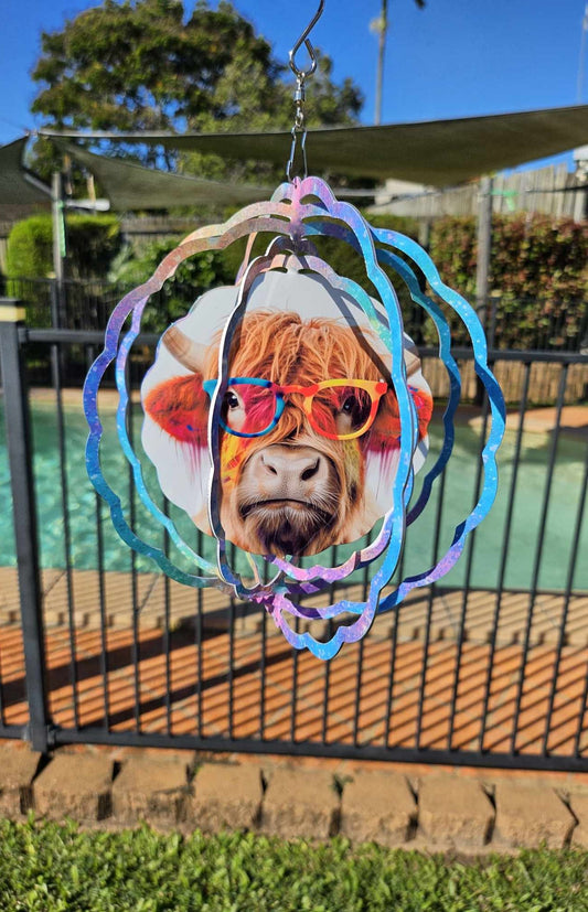 Highland Cow Wearing Glasses