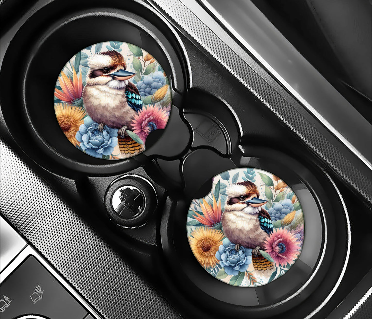 Kookaburra and flowers