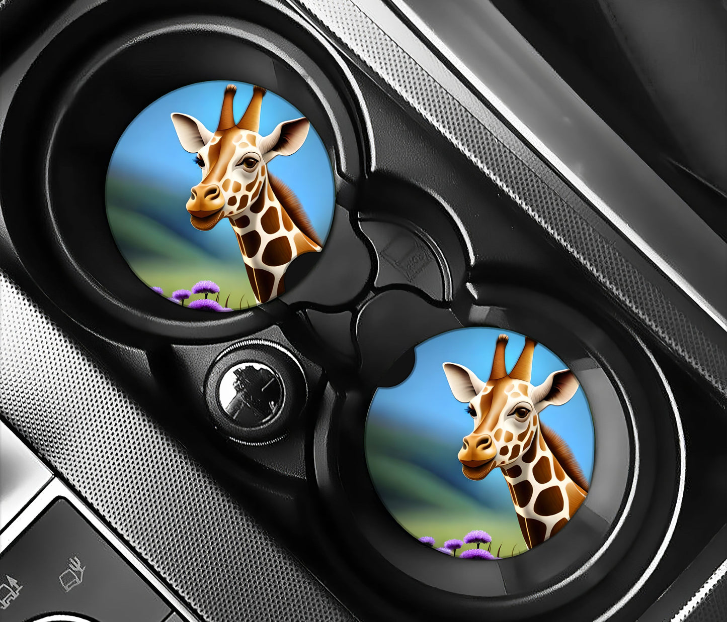 Giraffe with blue sky