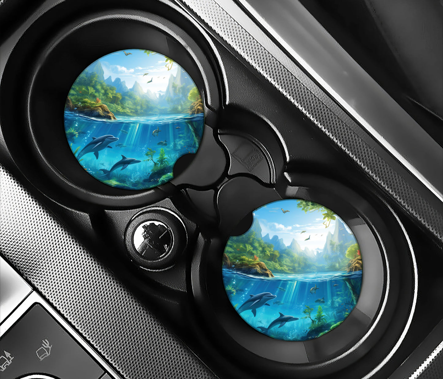 Dolphins under the sea