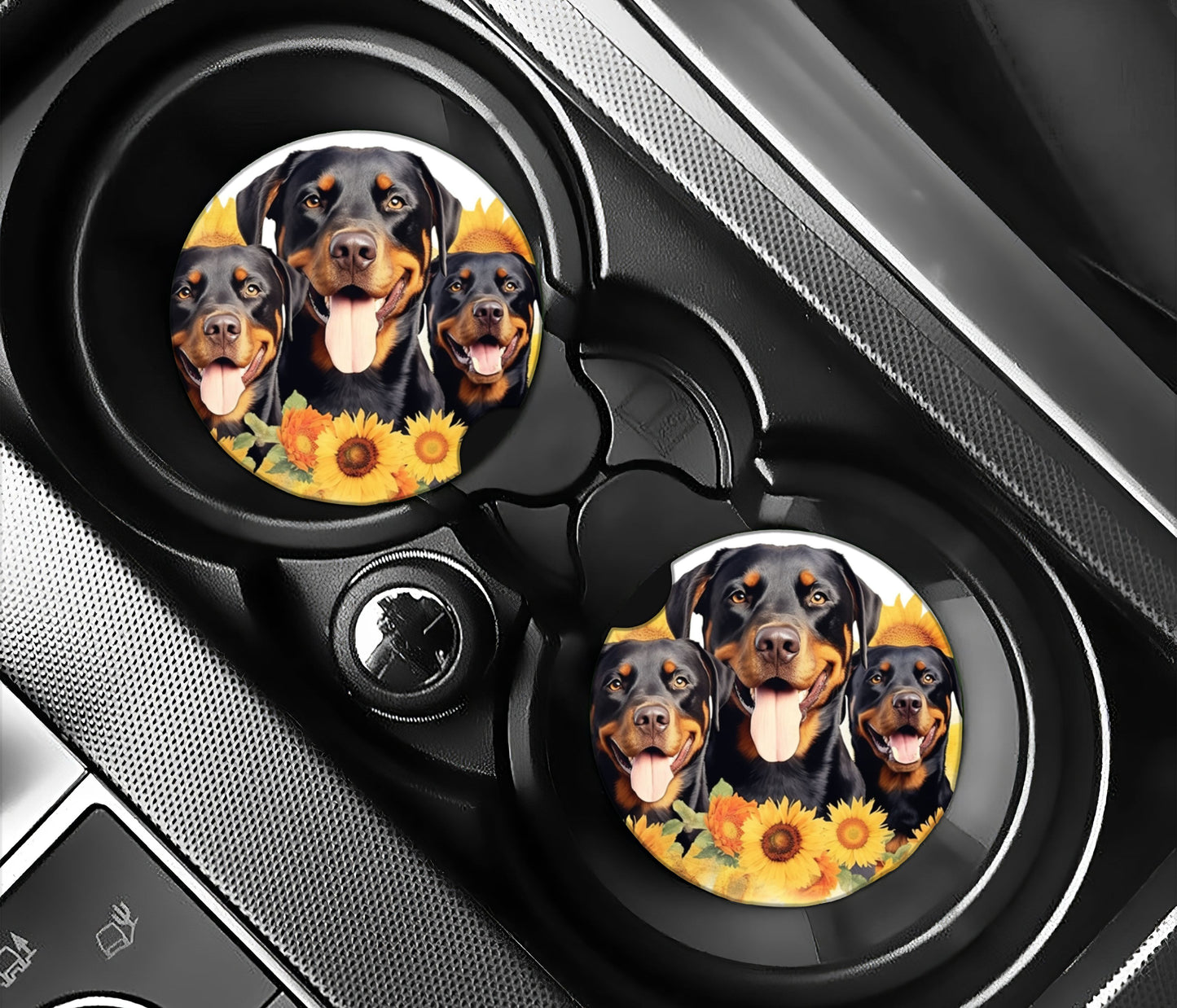 Sunflowers and Rottweilers