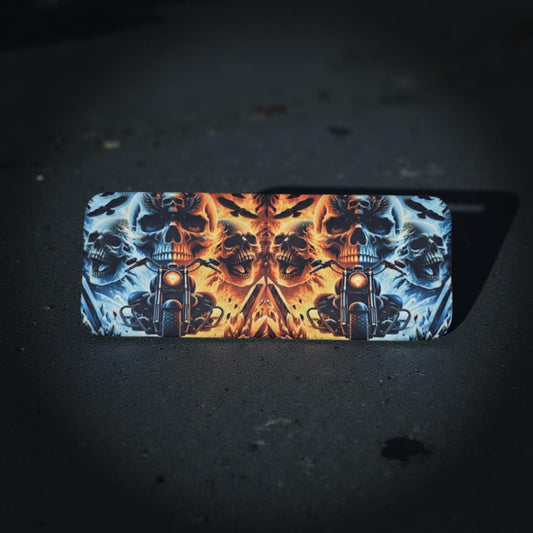 Fire and Ice skull and motorbike