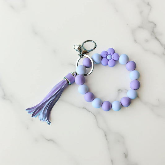 Light Purple & White with Flower bead