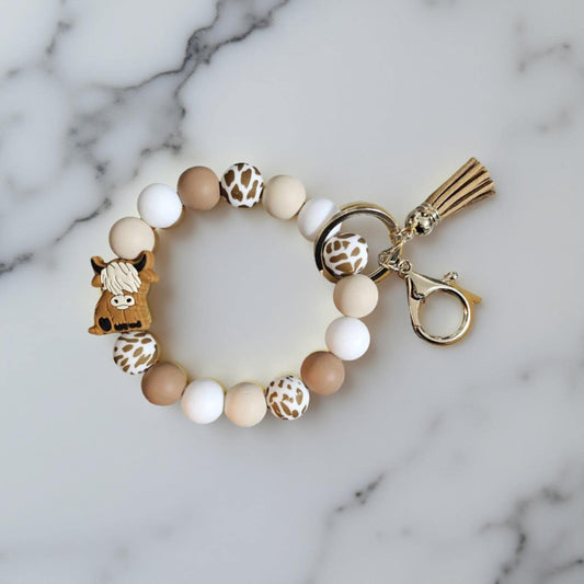 Brown, Beige & White with Highland Cow