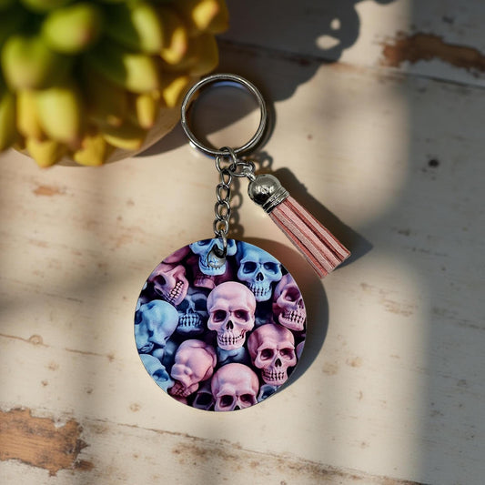 Pastel Pink and Blue Skulls