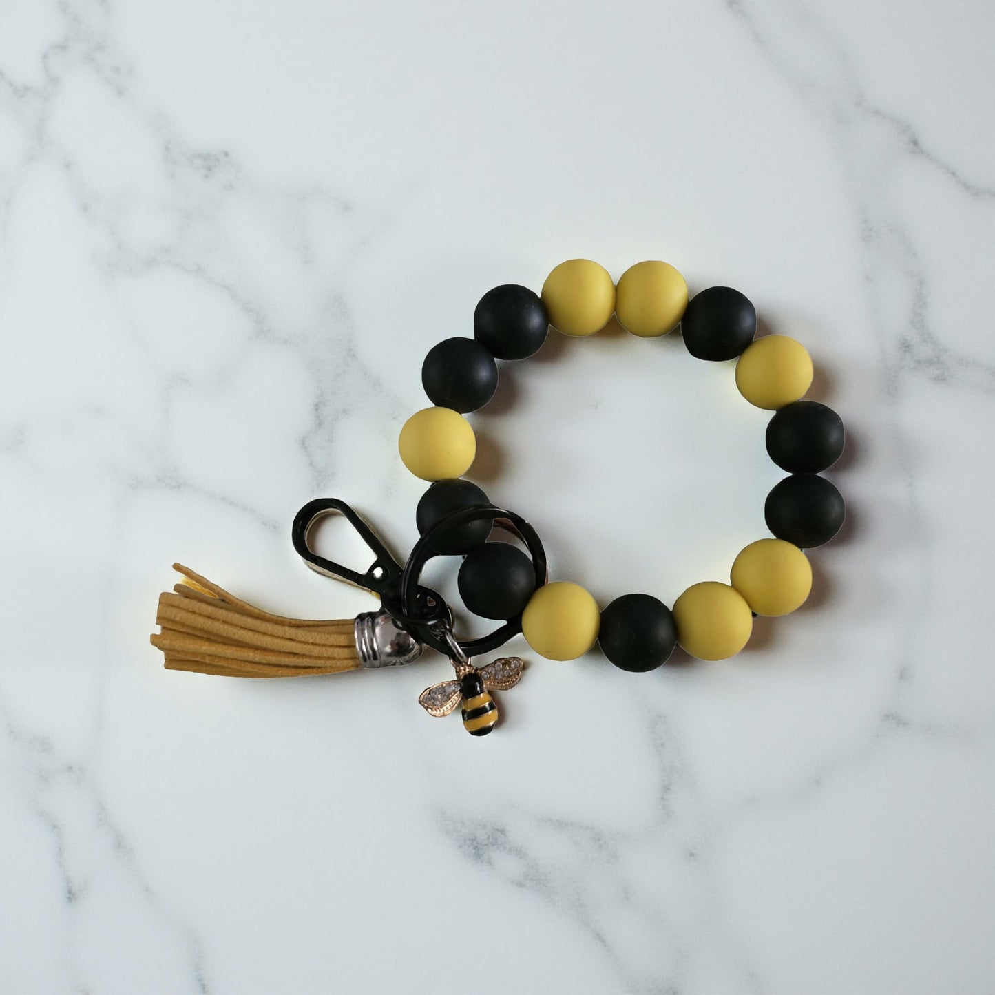 Yellow & Black with Bee Charm