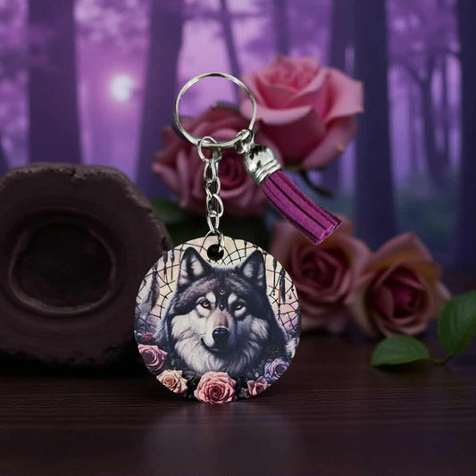 Wolf and roses
