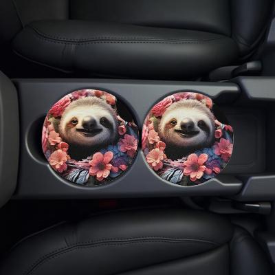 Sloth and pink floral