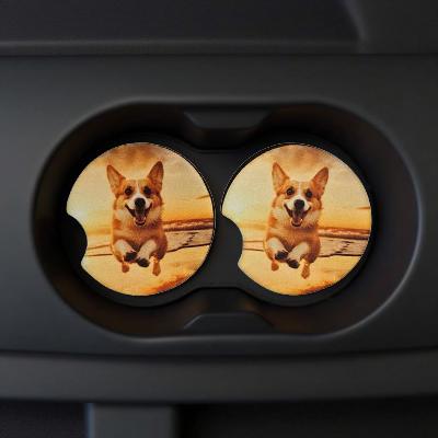 Sunset and corgi