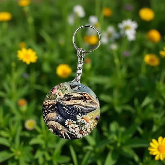 Lizard with flowers