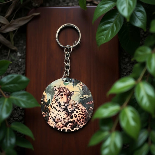 Leopard and cub in the jungle